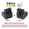 NFHK 2pcs/lot ATX 8P Male to Female 90 Degree Up Down Angled Power Header Adapter for GPU Graphics Card view 2