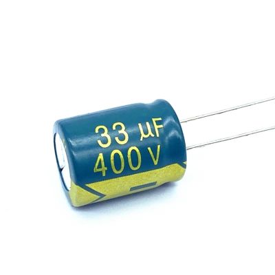 100 Stks/partij 33Uf Hoge Frequentie Lage Impedantie 400V 33Uf Aluminium Elektrolytische Condensator Maat 13 * 18 400V33UF 20%