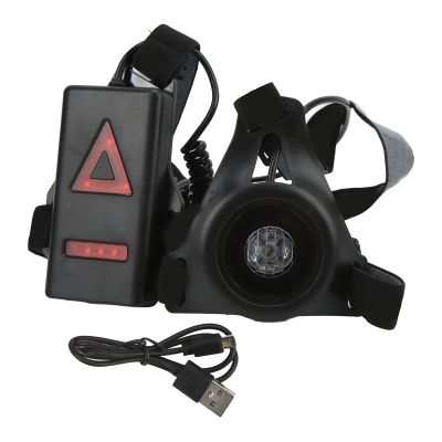 Glomora Night Running Lights, USB Rechargeable LED Chest Run Light, 3 Modes, Waterproof for Outdoor Activities Like Running, Hiking, and Fishing