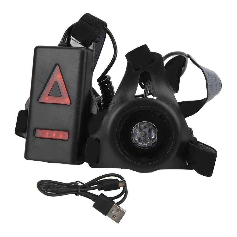 Glomora Night Running Lights, USB Rechargeable LED Chest Run Light, 3 Modes, Waterproof for Outdoor Activities Like Running, Hiking, and Fishing