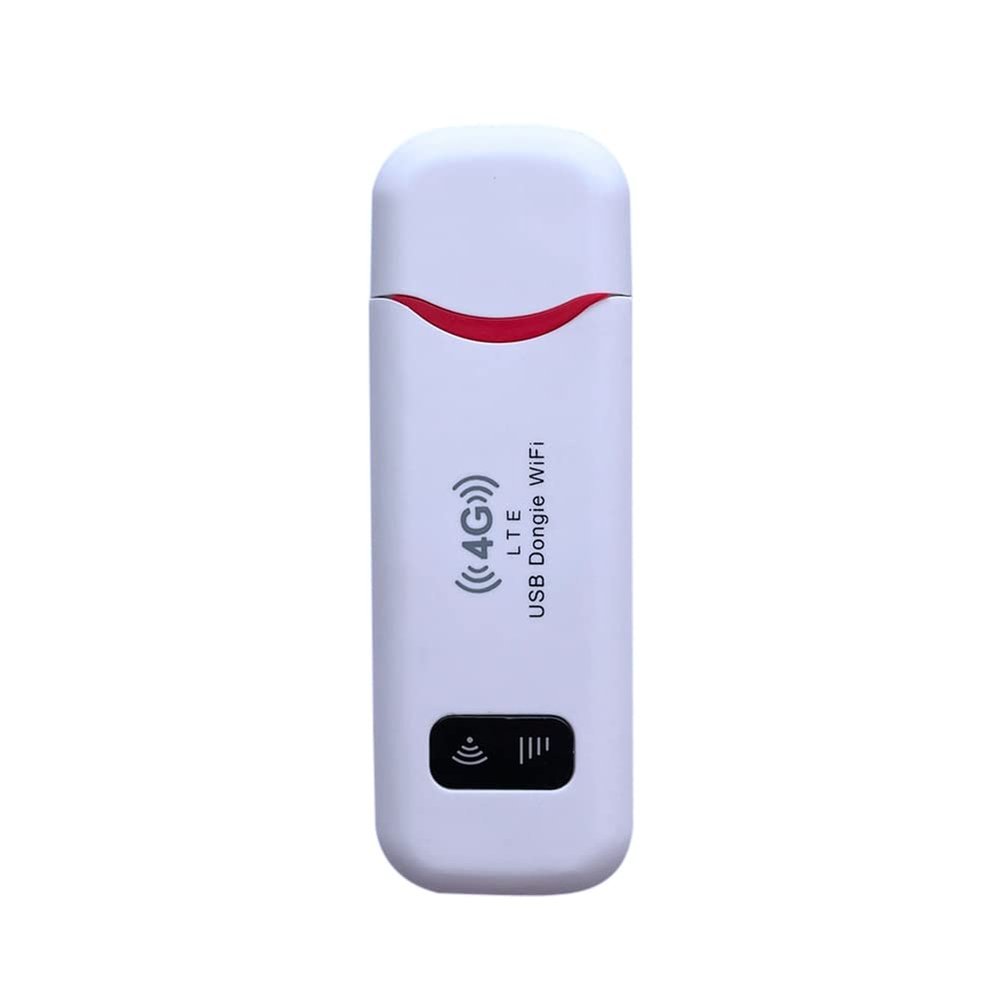 Hubceuo 4G LTE Wireless USB Dongle Mobile Hotspot 150Mbps Modem Stick Sim Card Mobile Broadband Mini 4G Router for Car Office, White, 500315948