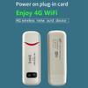 Hubceuo 4G LTE Wireless USB Dongle Mobile Hotspot 150Mbps Modem Stick Sim Card Mobile Broadband Mini 4G Router for Car Office, White, 500315948 view 3