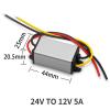 24V to 12V Converter Step Down 24V 12V Waterproof Module DC DC 1A-5A Buck Model Converter (Color : 24V to 12V 5A, Size : 24V_12V) view 2