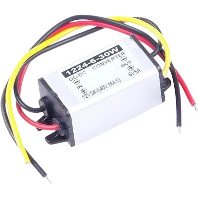 DC-DC 9V 12V 24V 36V to 6V 4A-10A Buck Power Converter Step Down Power Supply Waterproof (Color : 12V24V to 6V 4A, Size : 12V24V_6V 5A)