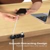 Smofish Magnetic Cable Clips, 3 Pack 3-Slot Cord Organizer Management, Strong Phone Charging Cable Holder, Wire Charger Keeper Gift for Desk, Nightstand, Kitchen Appliances, Office Supplies (Black) view 3