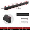 AMHIL 1Pcs Rose Gold Black Handle Modern Minimalist Kitchen Cabinet Drawer Aluminum Profile Wardrobe Bathroom (Color : AB19-6) view 2