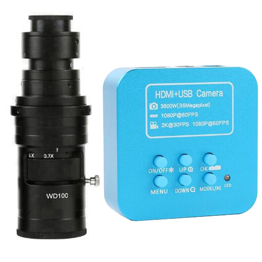 1080P HDMI Digital Industrial Microscope & 200X C-Mount Lens for Electronic Soldering Microscope Camera USB