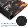 Small Mouse Pad Square for Desk Accessories Japanese Jdm R35 Car Black City Fire Damage Computer Gaming Mousepad for Office Laptop Wireless Mouse Mat with Non-Slip Rubber Base Stitched Edges 9.8"x11. view 3