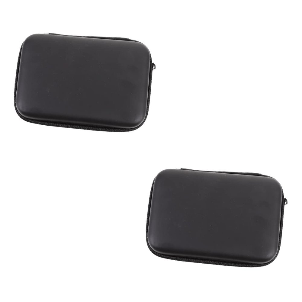 Abaodam 2pcs Hard Case for Traveling Accessories Recorder Carrying Case Zipper Travel Pouch Electronics Organizer Voice Activated Storage Box