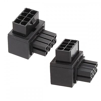 cablecc 2pcs/lot 90 Degree Up Down Angled ATX 8P EPS Male to Female Power Header Adapter for CPU 12V