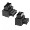 cablecc 2pcs/lot 90 Degree Up Down Angled ATX 8P EPS Male to Female Power Header Adapter for CPU 12V view 1