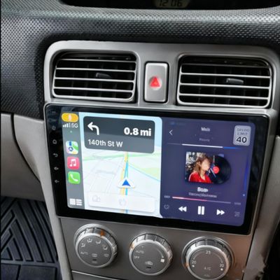 Car Radio for Subaru Forester 2002 2003 2004 2005 2006 2007 2008 with Wireless Carplay Android Auto, 9'' Touch Screen for Forester Head Unit Bluetooth, FM, HiFi, GPS Navi, WiFi, SWC, Mic, Backup Cam