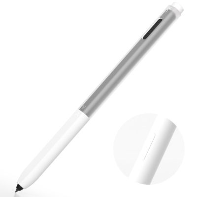 AZF Pencil Case Compatible with Samsung Galaxy Tab S7/S7+/S7 FE/S8/S8+/S8 Ultra/S9/S9+/S9 Ultra S Pen Case, with Top and Bottom Cover Separated, Translucent Silicone Sleeve. (White)