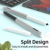 AZF Pencil Case Compatible with Samsung Galaxy Tab S7/S7+/S7 FE/S8/S8+/S8 Ultra/S9/S9+/S9 Ultra S Pen Case, with Top and Bottom Cover Separated, Translucent Silicone Sleeve. (White) view 3
