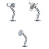 FEICHAO 17mm Ball Head Phone Mount with Foldable Magnetic Bracket 360 Rotatable Desktop Wall GPS Magnetic Bracket Compatible with iPhone 15 14 13 12 (Silver+Black) view 4