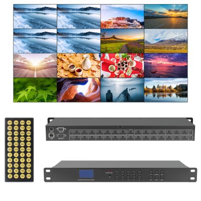 ICUIXIAN 16x16 HDMI Matrix Switch 4K30Hz with Web GUI-Rs 232-IR Control, Rack Mounted HDMI Matrix 16x16 with EDID Management,HDCP, DTS-HD Master Audio Transmission (16-in 16-Out Switcher Splitter)
