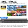 ICUIXIAN 16x16 HDMI Matrix Switch 4K30Hz with Web GUI-Rs 232-IR Control, Rack Mounted HDMI Matrix 16x16 with EDID Management,HDCP, DTS-HD Master Audio Transmission (16-in 16-Out Switcher Splitter) view 2