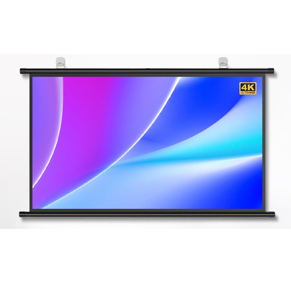 KEBER Portable Projector Screen, Large Indoor Outdoor Movie Projection Screen 4K HD 4:3/16:9 Wrinkle-Free Design for Home Cinema Backyard Movie Night 2.0 Gain (Size : 60" (4:3))
