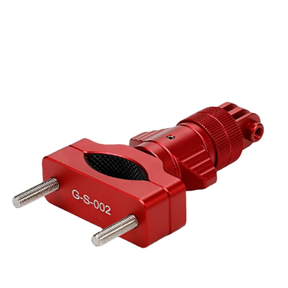 NovelGoal Aluminum Alloy Super Clamp Bike Bicycle Clip for Action Camera Metal Bike Bicycle Motorcycle Handlebar Mount Holder Clamp (Red)