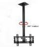 Adjustable Ceiling TV Mount Bracket - 360 Deg Rotation TV Mount, Ceiling Mount For TV For 32 To 55 Inch Flat Screen, Maximum Load Up To 110 Lb/50 Kg TV Stand, Max VESA 400 X 400 Mm ( Color : Black , S view 4
