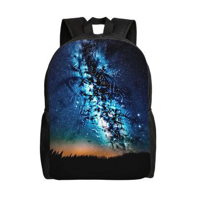 OUSIKA Sky Full of Stars Backpack Casual Travel Daypack Lightweight Laptop Bags Laptop Backpacks For Women Men, Black