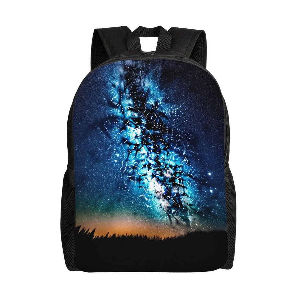 OUSIKA Sky Full of Stars Backpack Casual Travel Daypack Lightweight Laptop Bags Laptop Backpacks For Women Men, Black