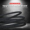 100W Multi 3 in 2 Fast Charging Cable 10FT, Black Long Nylon Braided,3 in 2 USB A/C to USB-C Lightnning Micro Connectors for iPhone 15/15 Plus,Samsung S24/S23,Multiple Devices, Laptops,Phone, Tablet view 4