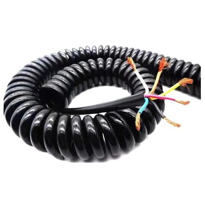 Cosyhat XLJP 1PC 6-Core Spring Telescopic Wire 24AWG Spiral Cable 0.2 Square Millimeter 2.5m /5m /7.5m Black Color Power Cord Expandable Wire Cable (Size : 7.5m, Color : 24 AWG)