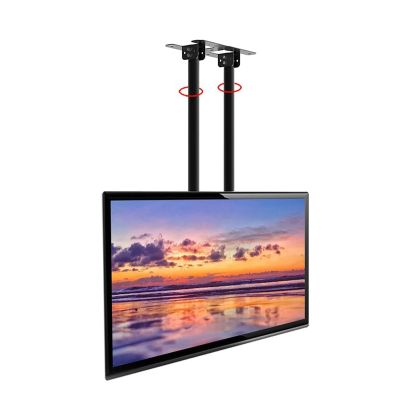 TV Monitor Wall Mount,TV Wall Mount,Ceiling TV Mount Stand - 2 Post Single Screen TV Mount, Tilt TV Mount for 40-90 Inch TVs, Adjustable Ceiling TV Mount Bracket, VESA Max 600x400mm