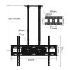 TV Monitor Wall Mount,TV Wall Mount,Ceiling TV Mount Stand - 2 Post Single Screen TV Mount, Tilt TV Mount for 40-90 Inch TVs, Adjustable Ceiling TV Mount Bracket, VESA Max 600x400mm view 2