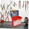 Happyyami Plastic Tool Storage Box Removable Divider Layers Parts Organizer Compact and Portable Tool Chest Organizer Box view 4