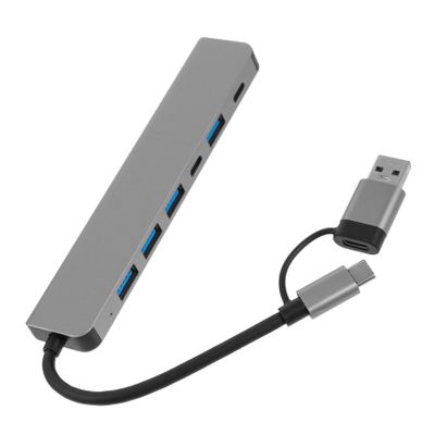 BUTIFULSIC USB Type-c Docking Station 7-in-1 USB Hub USB Adapter Splitter Power Hub Charger Extended USB Ports Easy to Use for Laptop