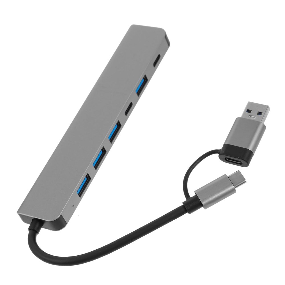 BUTIFULSIC USB Type-c Docking Station 7-in-1 USB Hub USB Adapter Splitter Power Hub Charger Extended USB Ports Easy to Use for Laptop