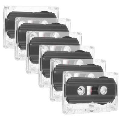ARTIBETTER 6pcs Blank Audio Cassette Tapes Recordable Magnetic Tapes for Lectures Interviews Memos Sturdy Design Compatible Recorders