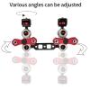 AMNOUR Aluminum Camera Articulating Magic Arm Dual Ball Head Extension Bar with 1/4" Screws for DSLR Camera Monitor Support (Color : Black) view 3