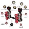 AMNOUR Aluminum Camera Articulating Magic Arm Dual Ball Head Extension Bar with 1/4" Screws for DSLR Camera Monitor Support (Color : Black) view 4