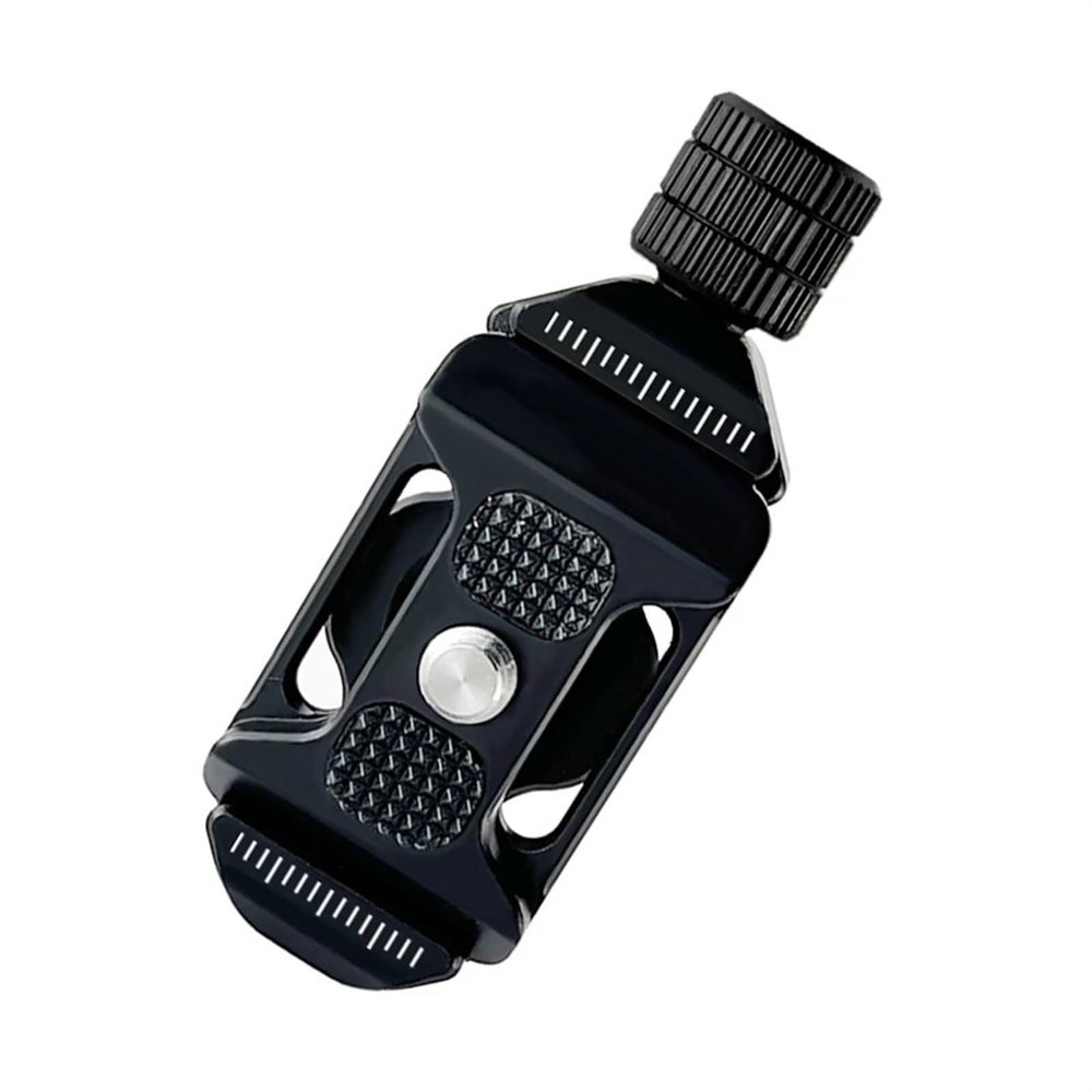 AMNOUR Ultra Lightweight Quick Release Fixture with 3/8 ""-1/4"" Screw Adapter for Camera Tripod pan tilt, Black, JTSF9648