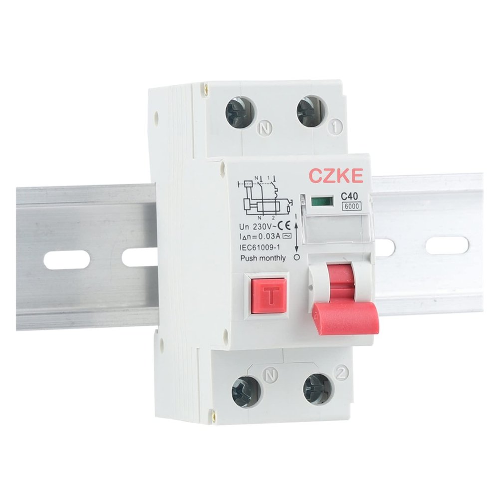 KKFAUS 30mA 230V 50/60 HZ Residual Current Circuit Breaker with Over Current and Leakage Protection (Color : 1P N, Size : 40A)