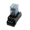 KKFAUS 1 Set MY4NJ Small Electromagnetic Power Relay AC 12V 24V 36V 48V 110V 220V 380V Coil 4NO 4NC DIN Rail 14 pins + Base Mini Relay (Color : DC, Size : 220V) view 1