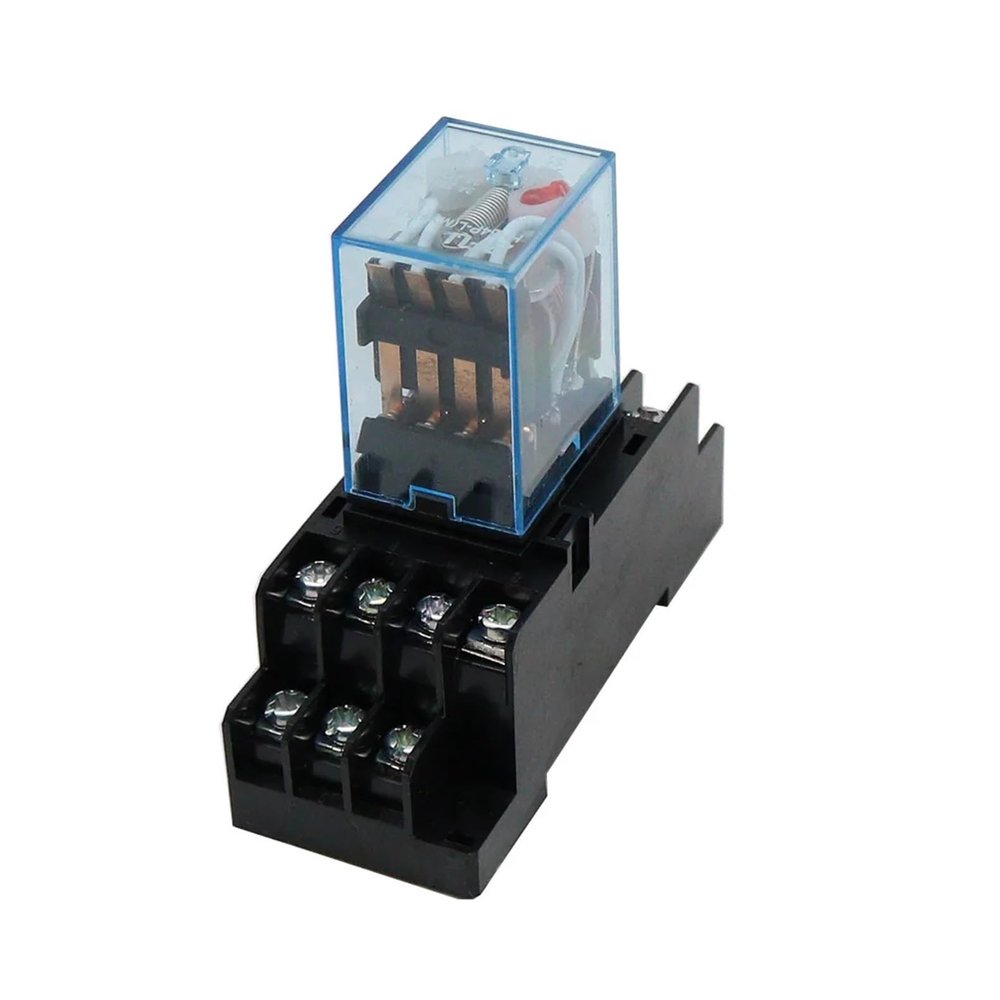 KKFAUS 1 Set MY4NJ Small Electromagnetic Power Relay AC 12V 24V 36V 48V 110V 220V 380V Coil 4NO 4NC DIN Rail 14 pins + Base Mini Relay (Color : DC, Size : 36V)
