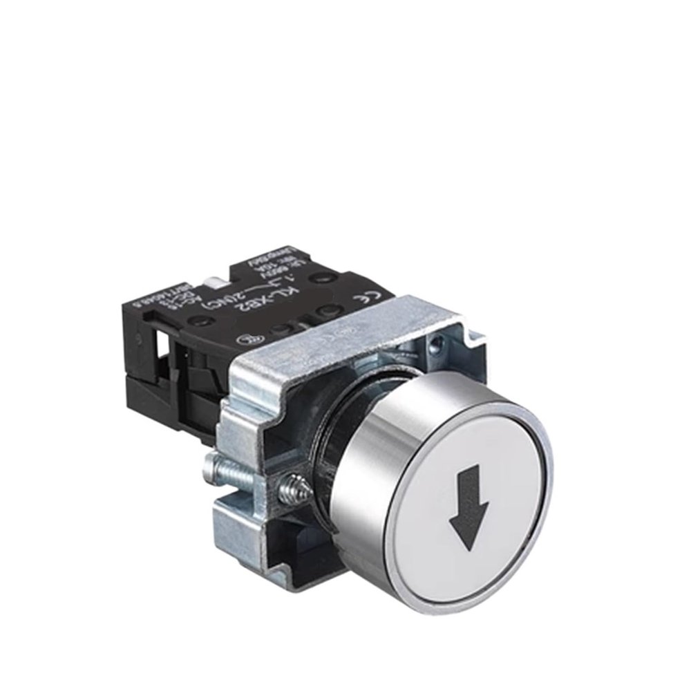 KKFAUS Button Switch self Reset XB2 Small Mushroom Head Emergency Stop 22mm knob Key Start inching Power on XB2-BS542 XB2-BA31 XB2-BA42 (Color : XB2-BA3341 White)