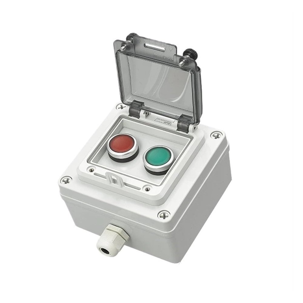 KKFAUS 1Pcs Indoor and Outdoor Waterproof Button Switch Control Box ABS Plastic Rainproof Electrical Protection Cover (Color : 2Hole-02)