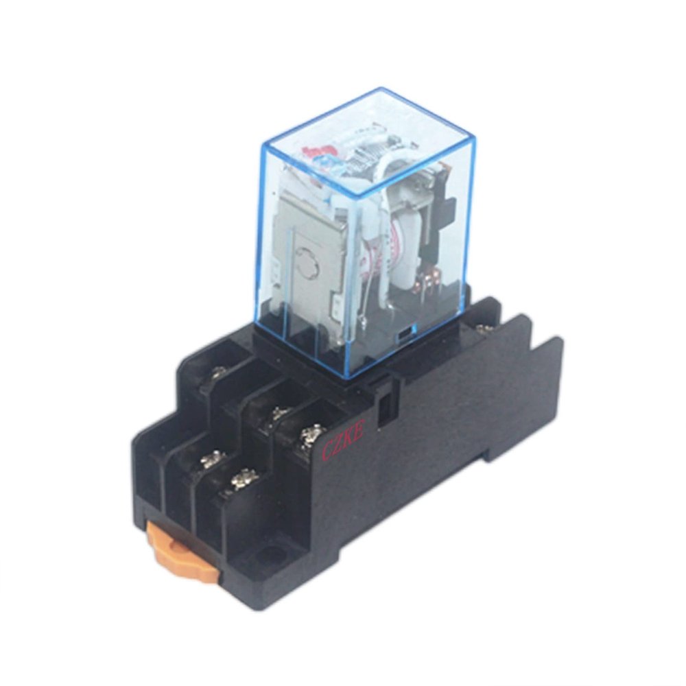 KKFAUS MY2P HH52P MY2NJ Relay Coil General DPDT Micro Mini Electromagnetic Relay Switch with LED AC 110V 220V DC 12V 24V 36V 380V (Size : DC24V)