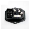 KKFAUS 10A AC 250V 3 Terminal Power Socket with Fuse Holder Rocker Switch New AC Power Cord Inlet Plug Socket (Color : Black) view 4