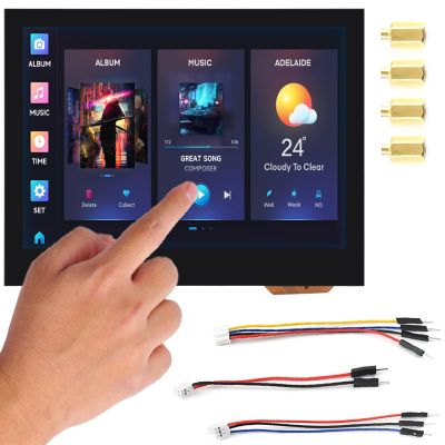 ESP32-S3 4.3inch Capacitive Touch Display 800x480 Based on ESP32-S3 Microcontroller 5-Point Touch, 32-Bit LX7 Dual-Core Processor, Up to 240MHz, Support 2.4GHz W-iF-i & Blue-Too-th 5