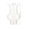Ciieeo 3.74X2.36X2.36 Inch Clear Glass Oil Lamp Shade Replacement Kerosene Lamp Chimney Cover Vintage Style Lighting Accessory view 2