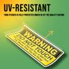 (2pcs) Warning Stickers Do Not Touch Not Only Will This Kill You It Will Hurt Yellow Vinyl Stickers Size 5x2.35in view 4