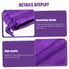 Purple Satin Drawstring Wig Bags for Travel Hairdressing Tools 10Pcs view 2