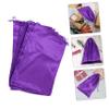 Purple Satin Drawstring Wig Bags for Travel Hairdressing Tools 10Pcs view 4