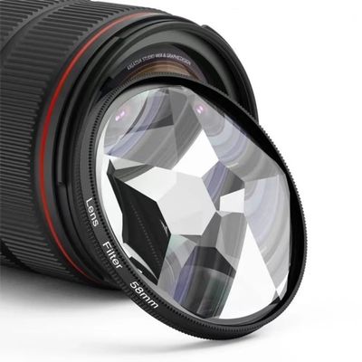 ZGYDNM Prism Glass Prism CPL UV Lens Filter, Suitable for SLR Camera Filter Photography (Size : Add 49mm Adapter, Color : 58mm 6P Kal Linear)